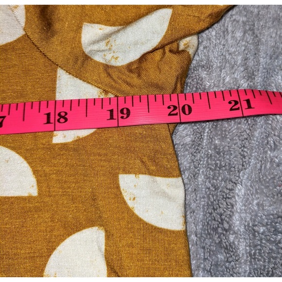 AGNES & DORA "Neverland" SHIRT Yellow White Collar Geometric Graphics Size L NWT - Picture 6 of 7